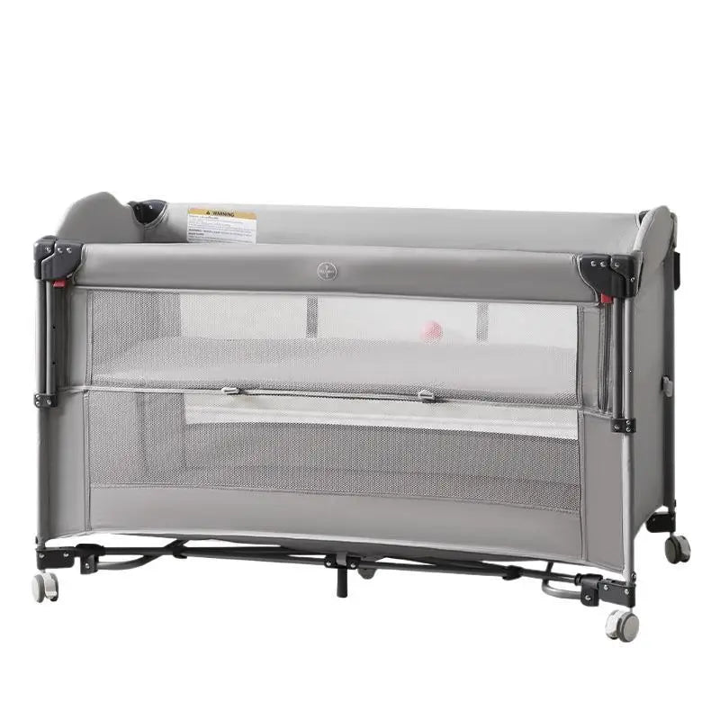Cross-border crib Foldable splicing queen bed Movable fence crib Portable newborn baby diaper table