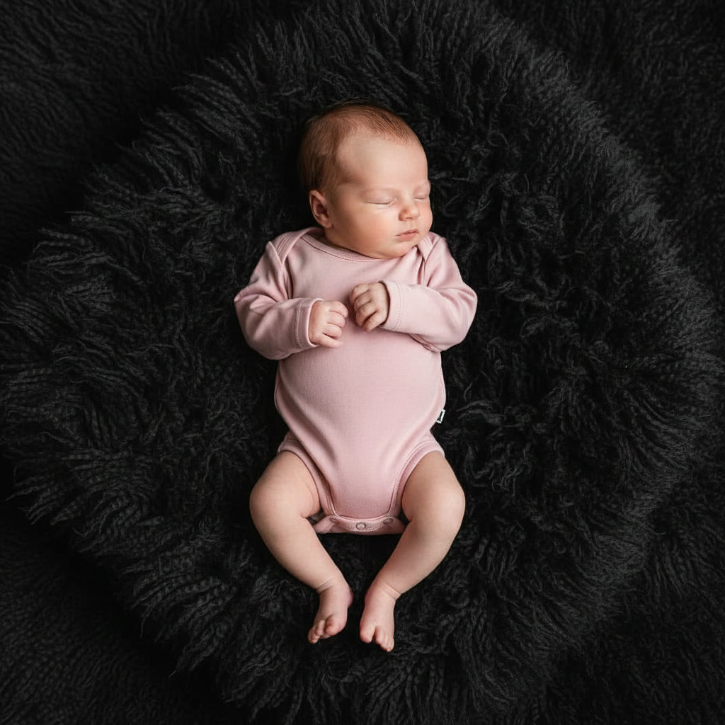 Bamboo Baby Long-Sleeved Onesie | Rosewood