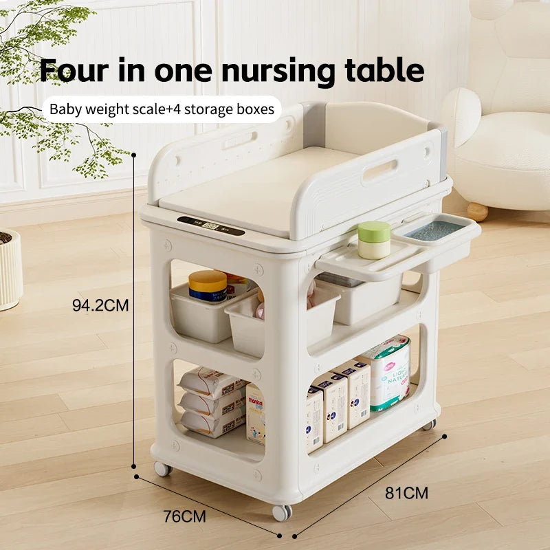 Modern Portable Baby Diaper Changing Table Indoor Playground Furniture With Dresser Plastic Nursery Home Care Center