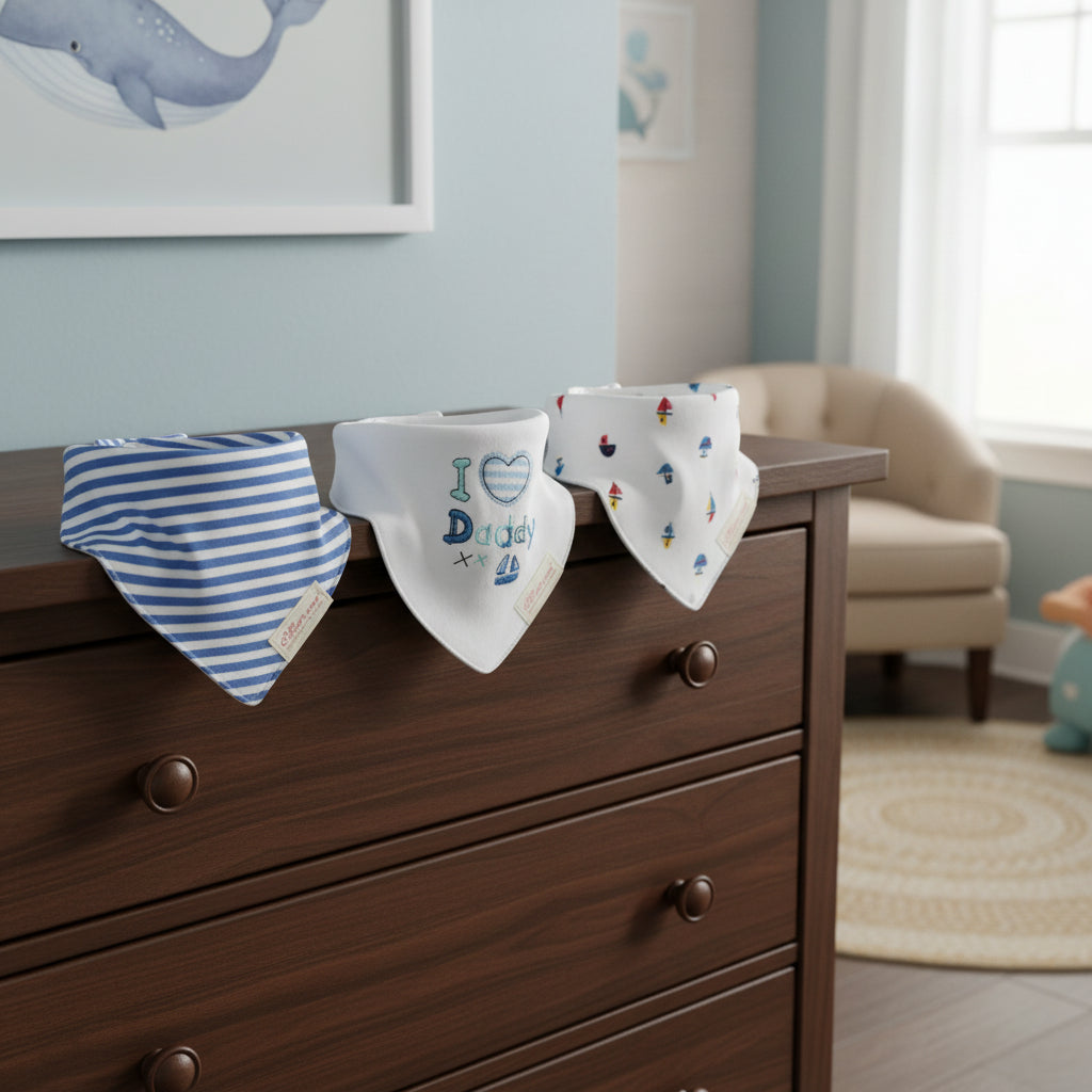 Cotton Baby Double Triangle Bibs 3 Pack Exclusive Edition