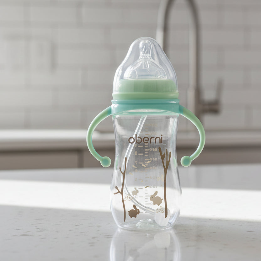 SafeSip Anti-Fall and Anti-Flatulence Feeding Bottle - Prevents Leaks