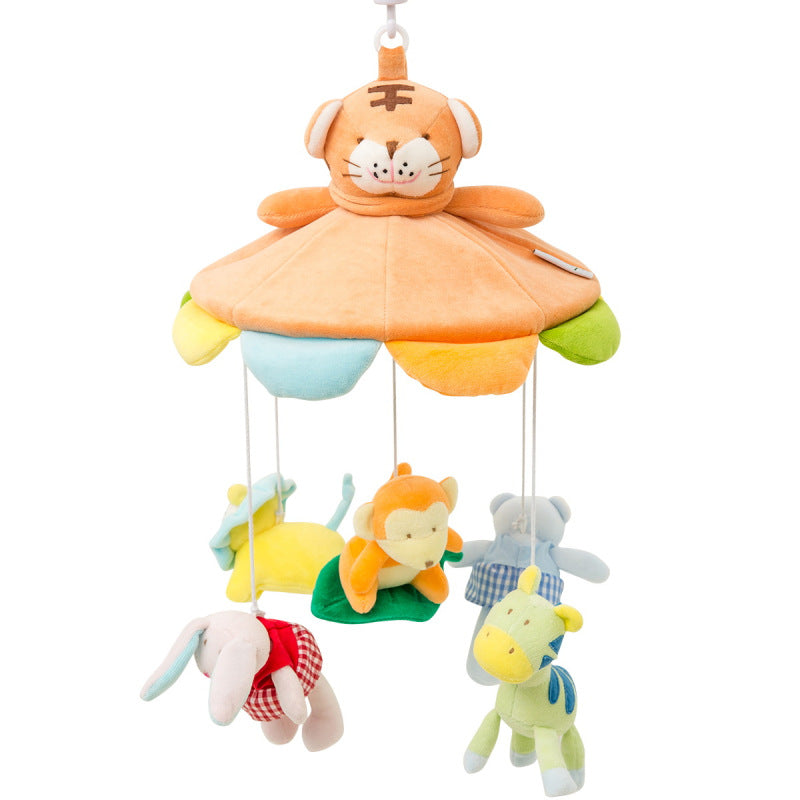 Tiger Bed Bell Baby Fabric Music Rotating Plush Bed Newborn Toy Cute Baby