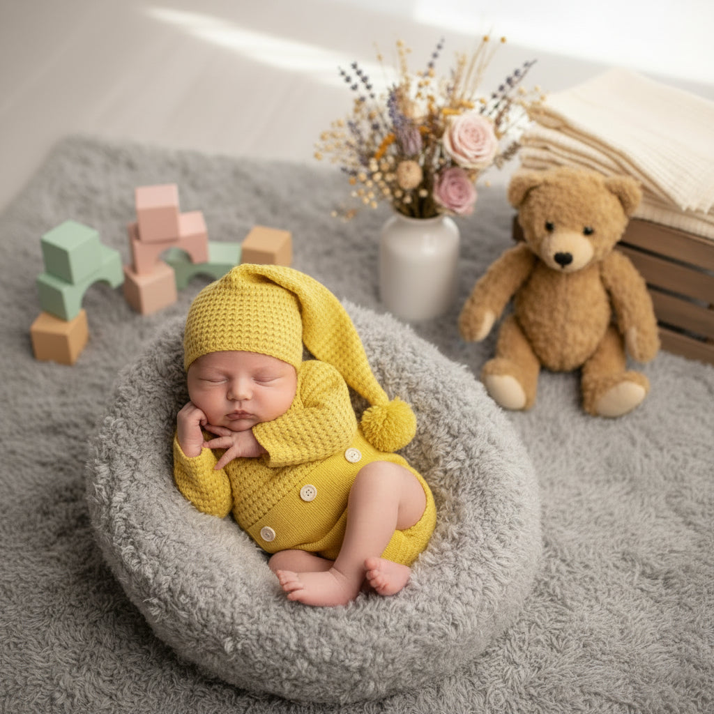 Newborn Photo Shoot Jumpsuit - Soft Spandex Comfort