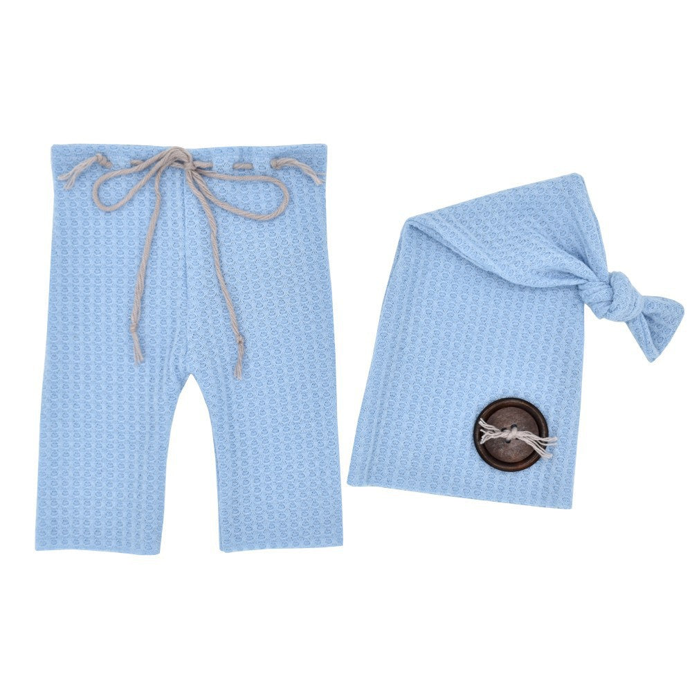 Newborn Photography Pants And Long-Tail Hat Two-Piece Set