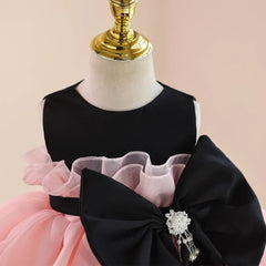 Ball Gown Children Fashion Bow Design Wedding Performance Dress y1594 New Girls Cute Birthday Baptism Princess