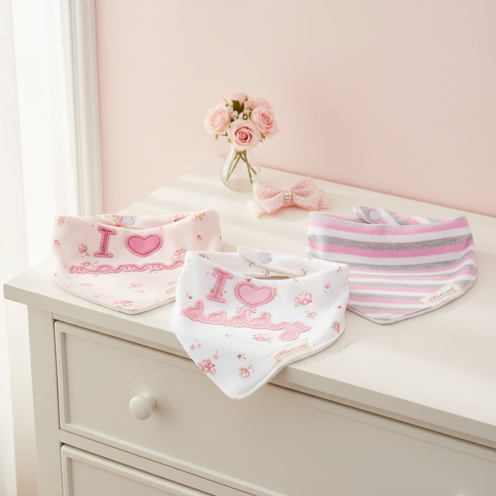 Cotton Baby Double Triangle Bibs 3 Pack Exclusive Edition