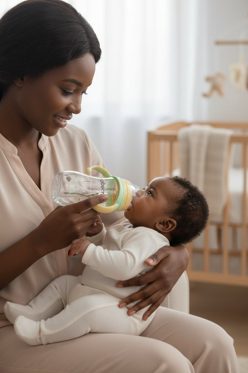 SafeSip Anti-Fall and Anti-Flatulence Feeding Bottle - Prevents Leaks