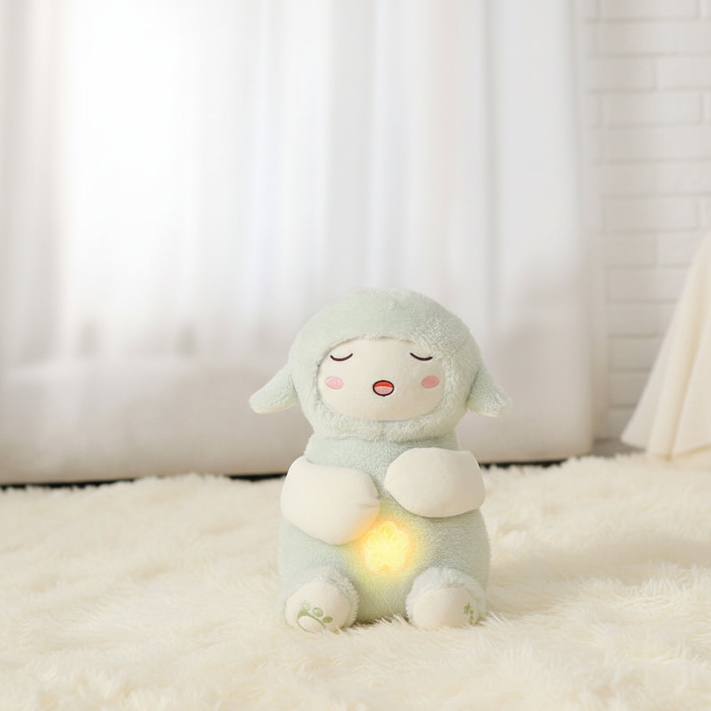 Cloak Man Lamb Toot Baby Plush Doll Newborn Sound And Light Soothing Sleeping Toys