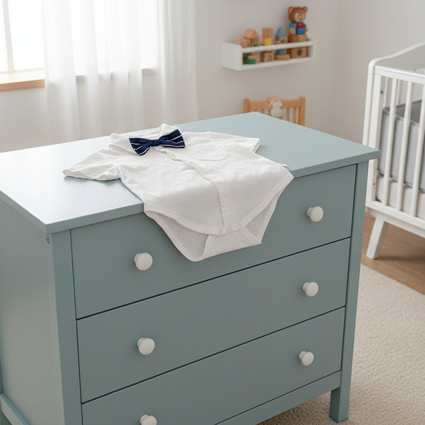 Newborn Short-sleeved Romper Boy  Western Style Gentleman Clothes Baby