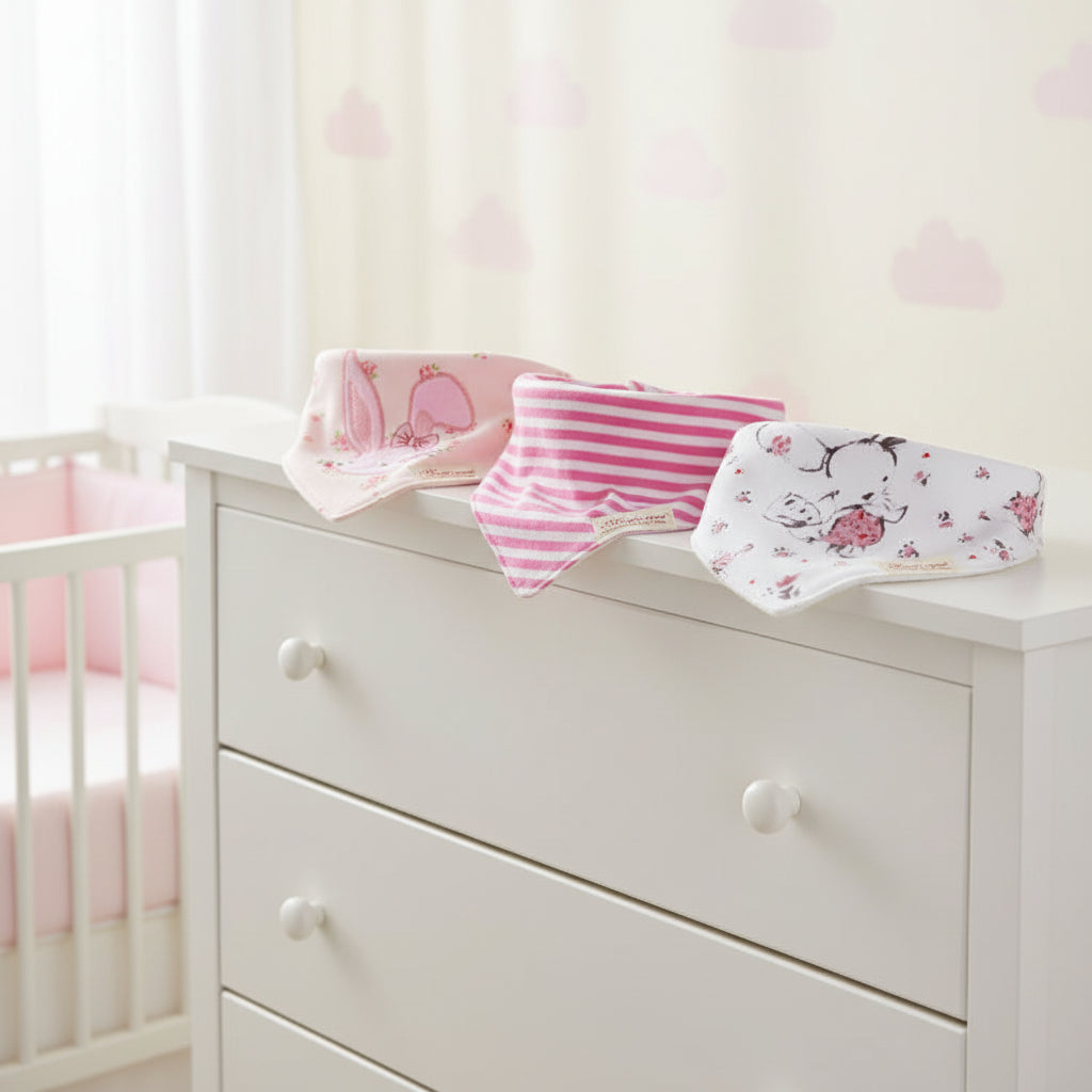 Cotton Baby Double Triangle Bibs 3 Pack Exclusive Edition