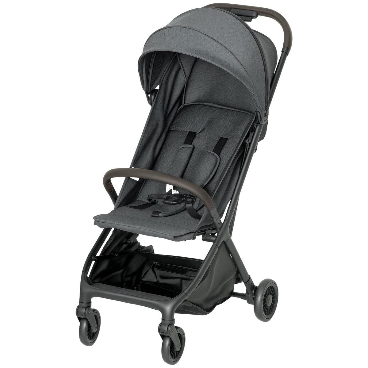 Foldable Baby Stroller With Adjustable Seat, 5-Point Harness, Canopy, Basket, 6.3kg Lightweight & Compact, Dark Grey