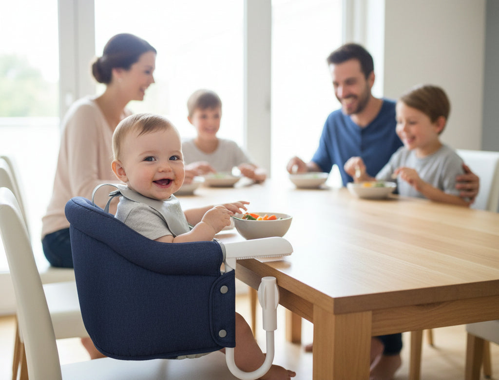 Portable Foldable Baby High Chair Aluminum Frame Hook On Limited Edition