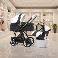 High Landscape Baby Stroller Basket Can Sit And Lie Folded