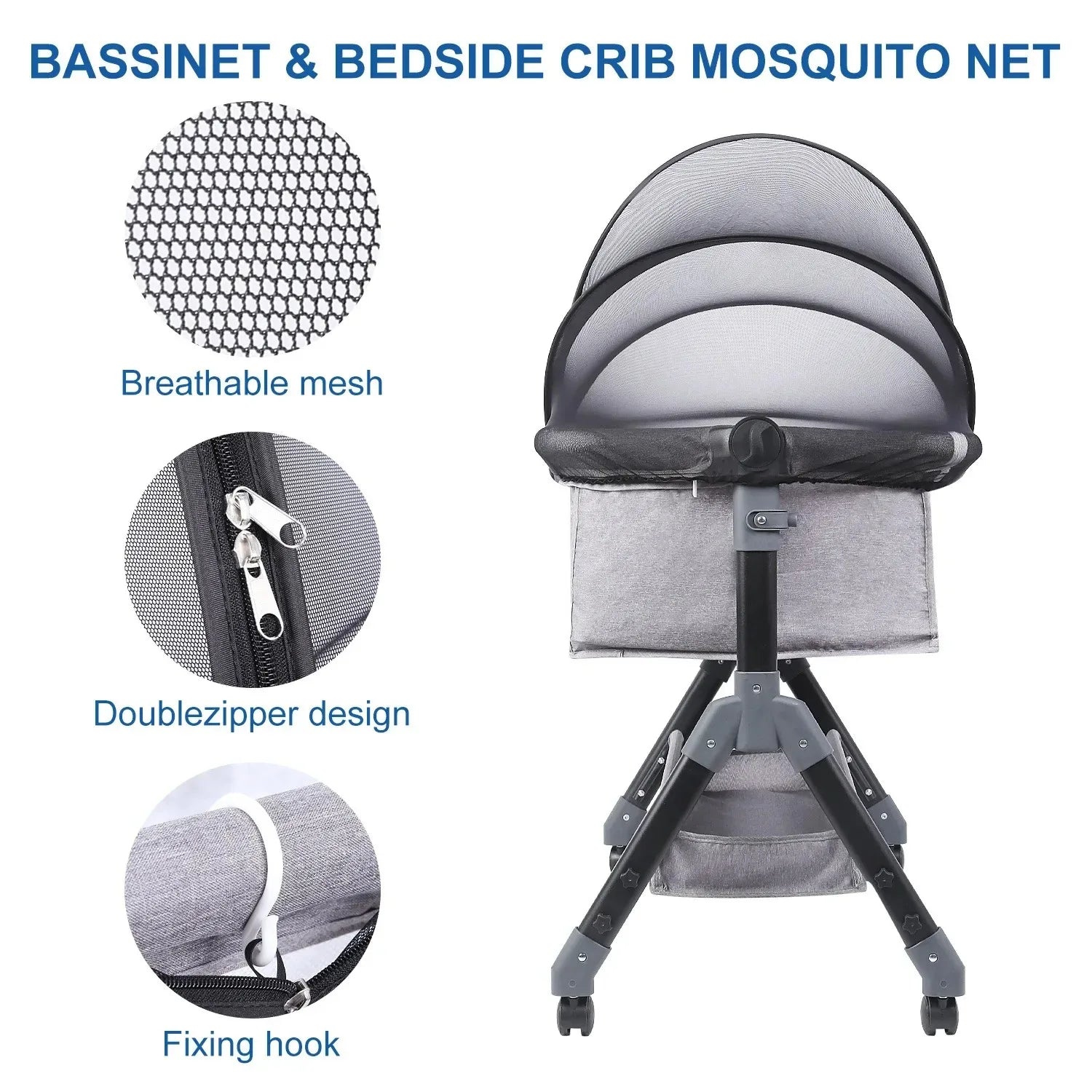 Mosquito Net for Baby Bed Four Seasons Universal Newborn Baby Removable Portable Ventilate Foldable Encrypted Crib Protectors