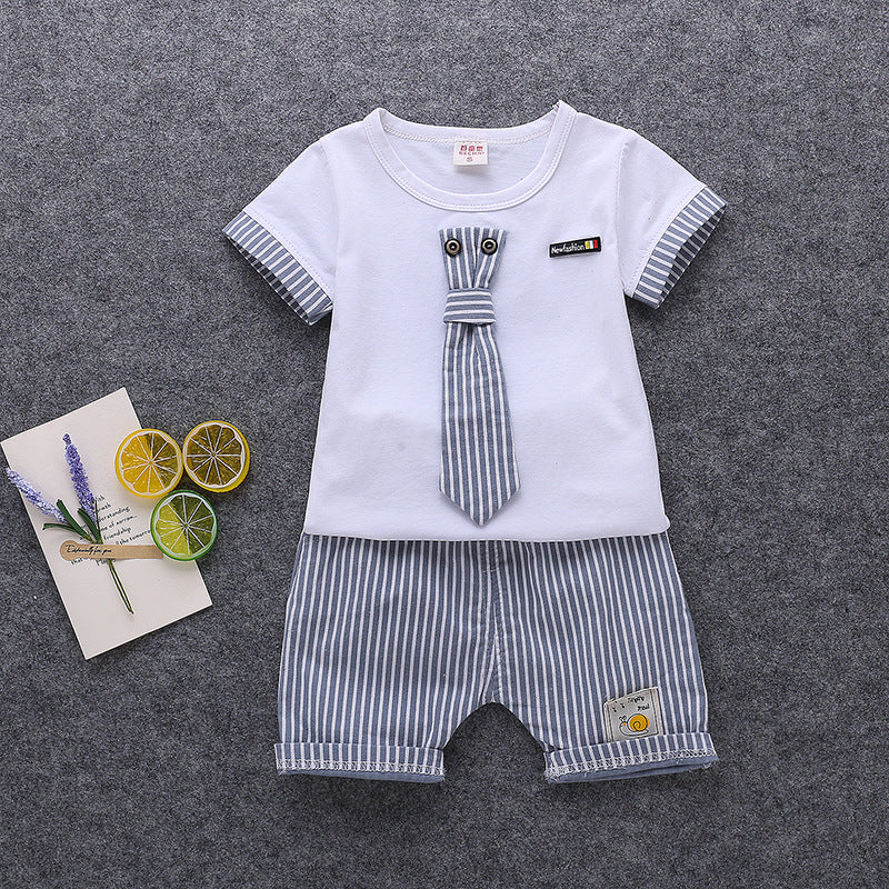 Children's Korean Summer Short-sleeved Two-piece Suit