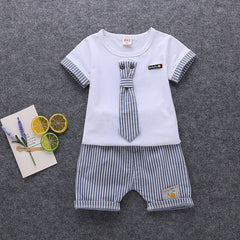 Children's Korean Summer Short-sleeved Two-piece Suit