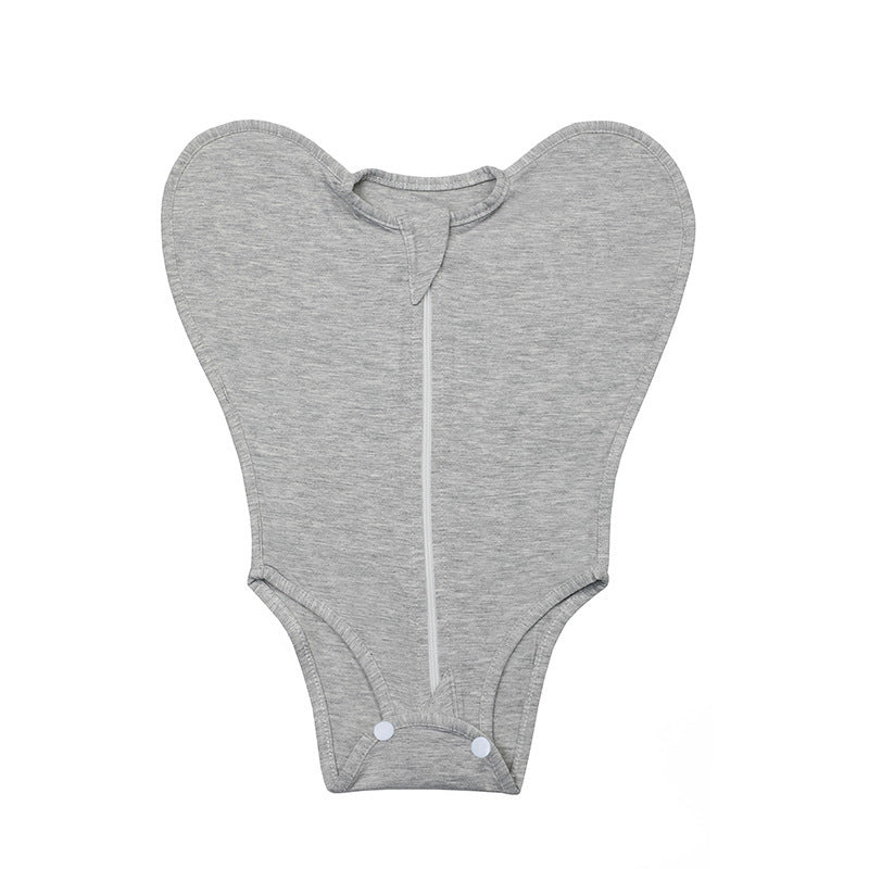 Bamboo Fiber Baby Anti-startle Sleeping Bag Newborn Leg Leakage Jumpsuit Surrender Style Baby Swaddling