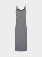 Corduroy Slip Dress-Grey
