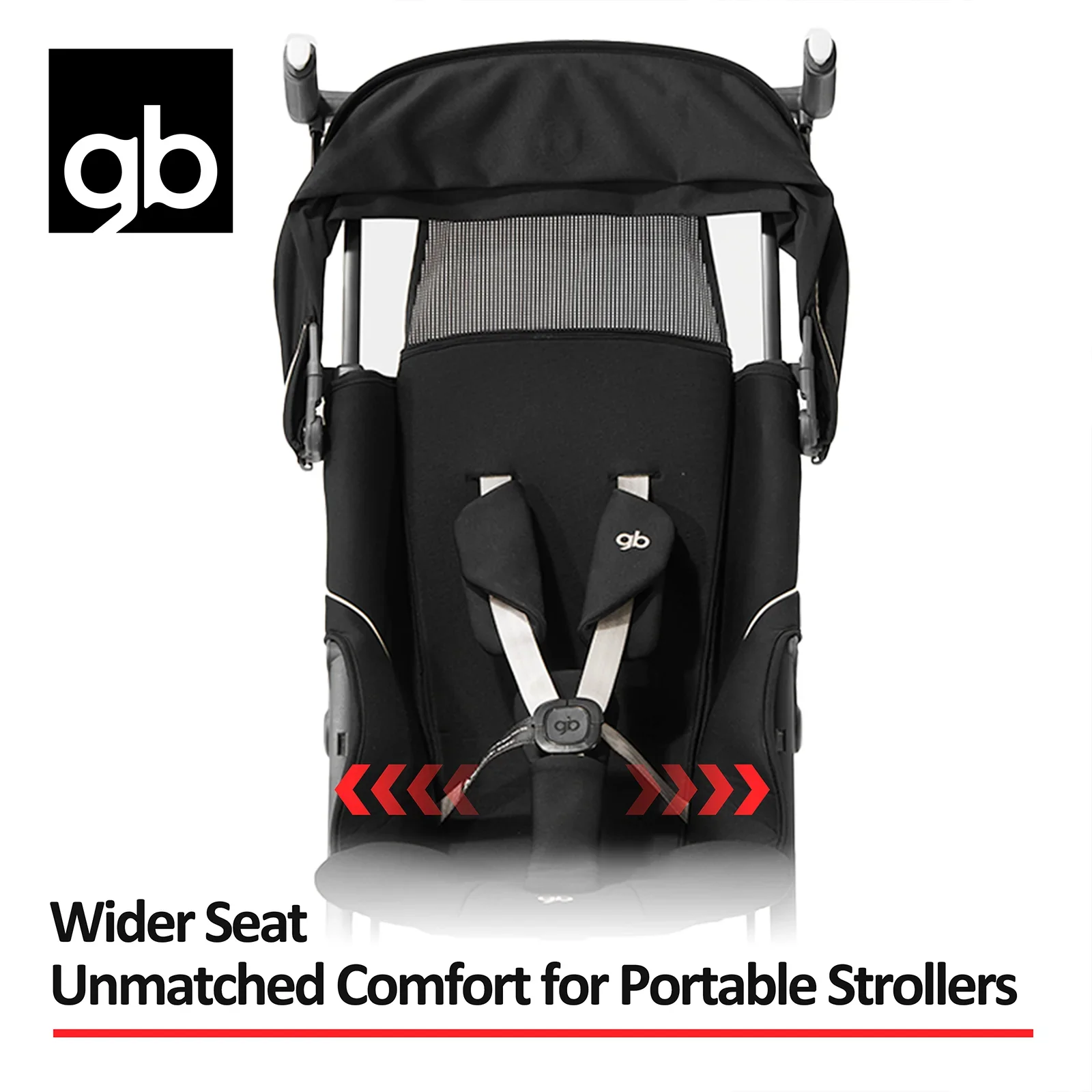 gb Pockit 3H baby Steoller (Includes Free Armrest), All-Terrain, Lightweight Stroller, Travel-Friendly