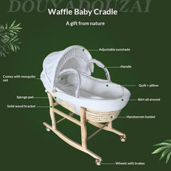 Portable Baby Bassinet Woven From Corn Husks