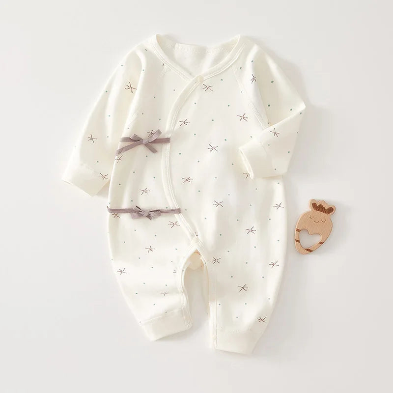 Print Baby Romper Infant Long Sleeved Bodysuit Clothes Soft Pure Cotton Newborn Jumpsuit Boys Girls Kids Onesie Pajamas Outfits