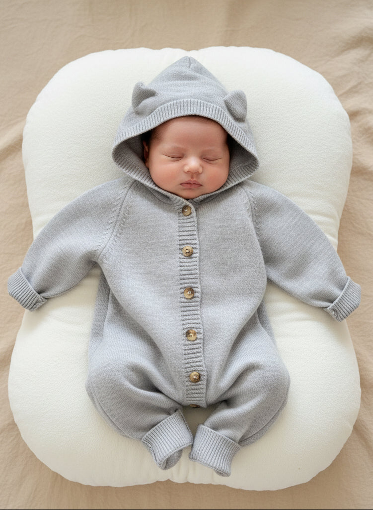 Infants Baby Spring And Autumn Knitted Jumpsuit South Korea
