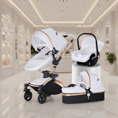 High Landscape Baby Stroller 360-degree Rotation 3-in-1 Basket Foldable