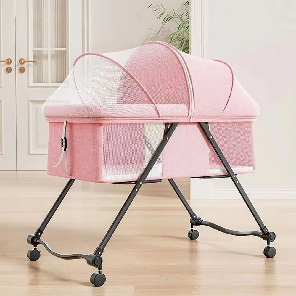 Portable Bassinet Cover with Mosquito Net Bassinet Bedside Sleeper Crib Tent for Toddler for Baby Crib to Keep Cats/Bugs Out