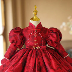 Girl's Fashion Birthday Baptism Princess Ball Gown Children's Host Piano Performance Wedding Dress y1440