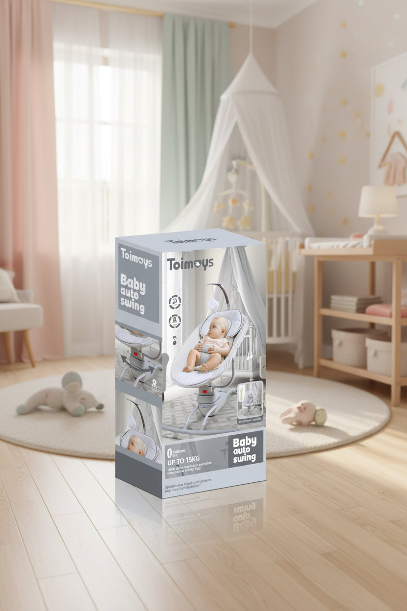 Electric Baby Rocking Chair With Bluetooth And Stable Alloy Frame