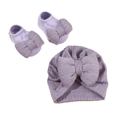 Tam-o'-shanter And Socks Suit Infant Knitted Big Bow