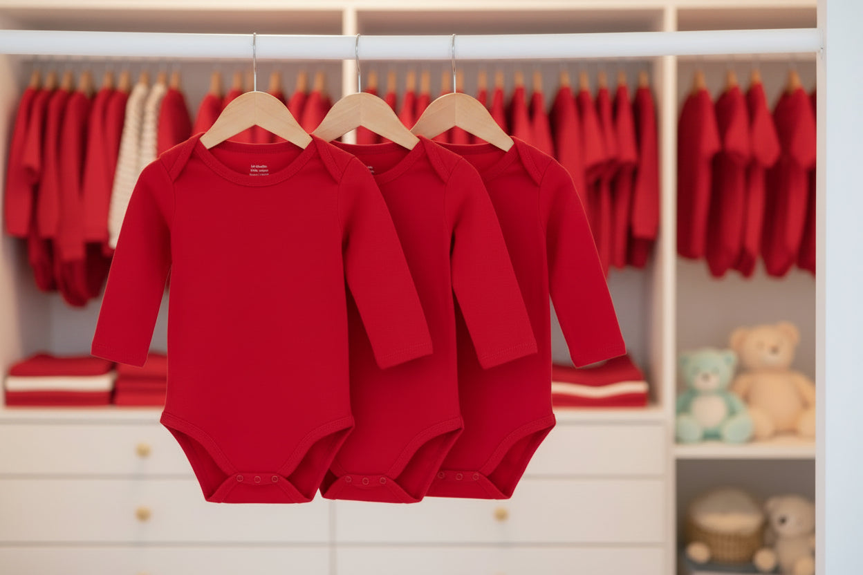 LittleNest Baby Onesies Pure Cotton Long Sleeve Solid Color Romper - Soft Cotton