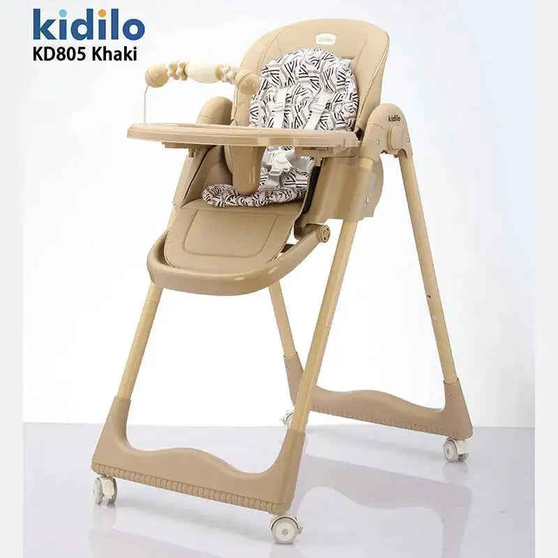 KIDILO Baby Highchair Dining Chair Baby Eating Foldable Seat Multifunctional Lift Baby Dining Table Chair