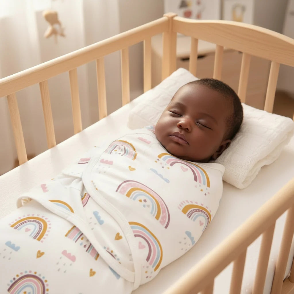 Baby Sleeping Bag Newborn Swaddle Cocoon Wrap 100 Percent Cotton Three Piece Set