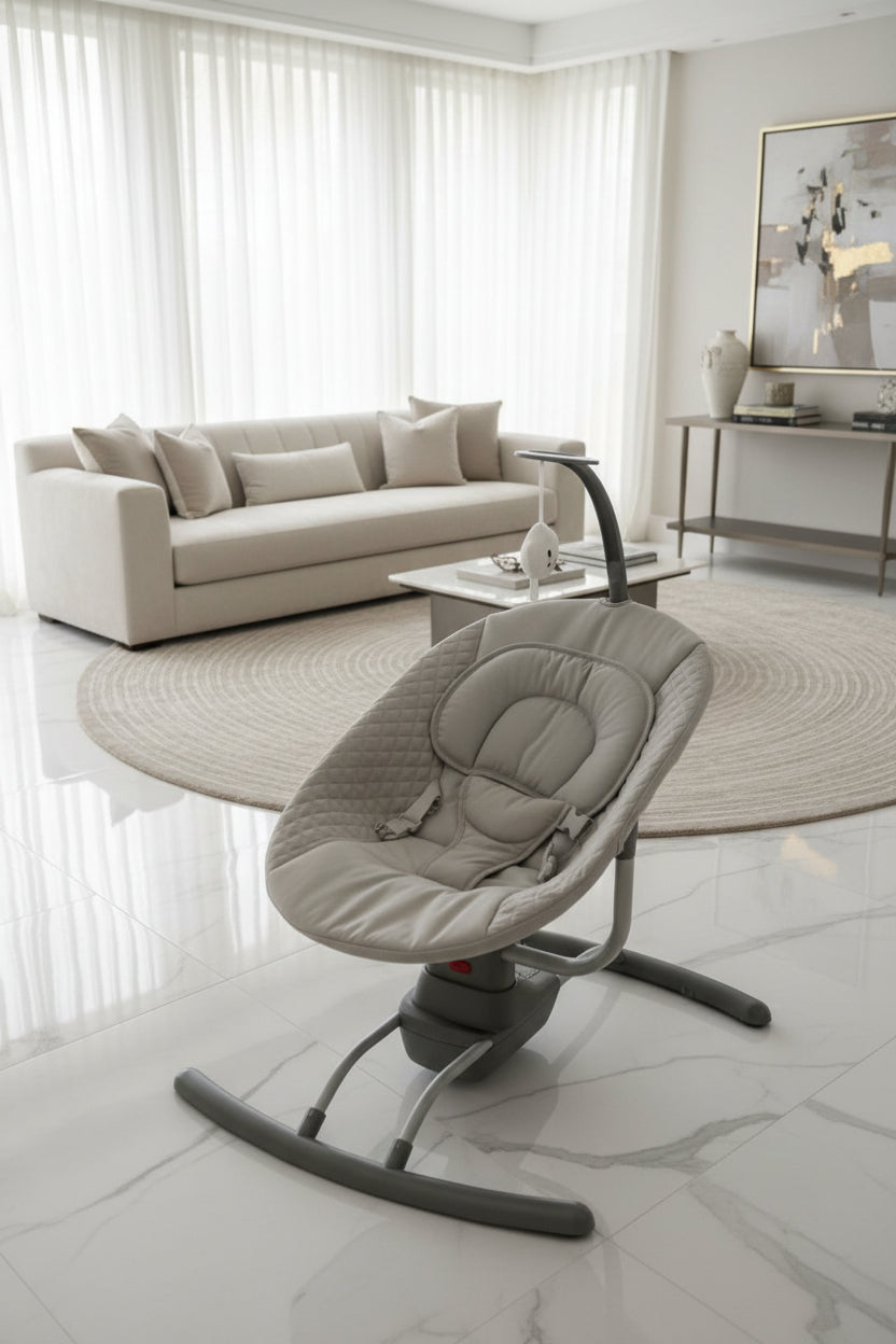 Electric Baby Rocking Chair With Bluetooth And Stable Alloy Frame