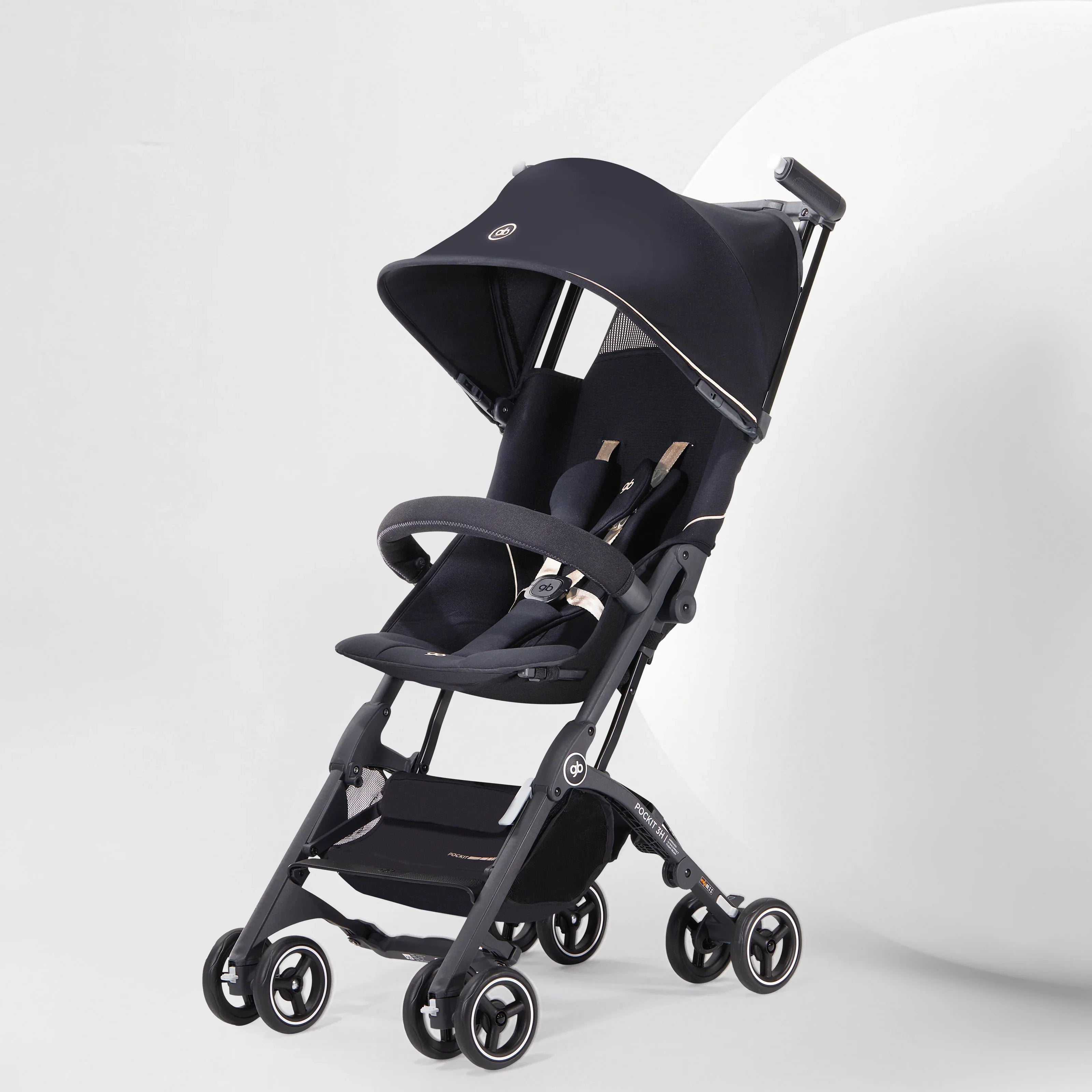 gb Pockit 3H baby Steoller (Includes Free Armrest), All-Terrain, Lightweight Stroller, Travel-Friendly