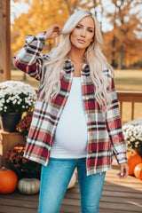 Keily Plaid Pocketed Shacket