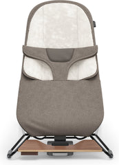 Uppababy - mira wells - rocking chair - bouncer - taupe - black frame with wooden base - baby and toddler - 2-in-1 rocking chair - relax