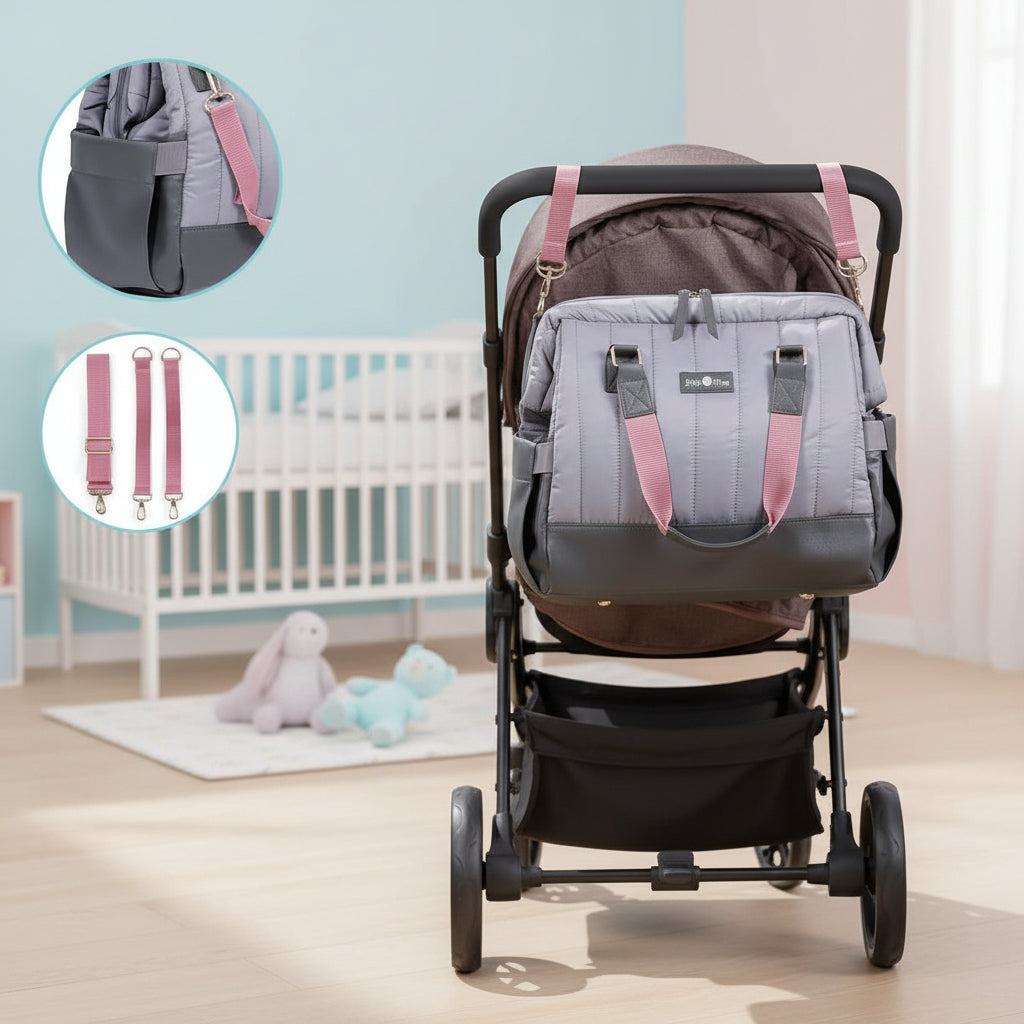 Milk Moo Diaper Bag Quilted Dark Gray Limited Edition