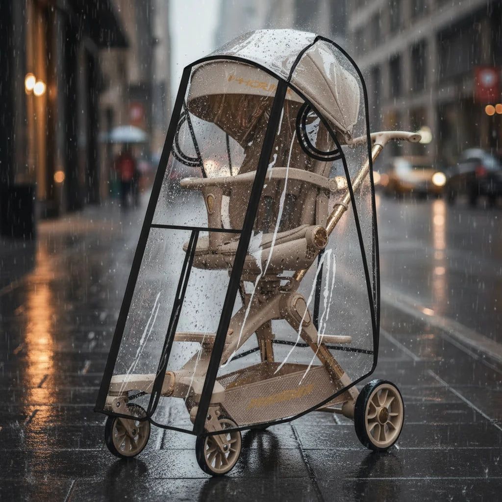 Transparent Rain Cover For Baby Strollers Prams Pushchairs Waterproof Windproof
