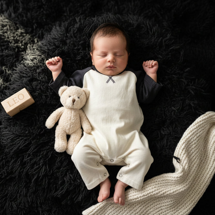 TinyBeam Newborn Comfortable Casual Jumpsuit - Soft Cotton Pullover