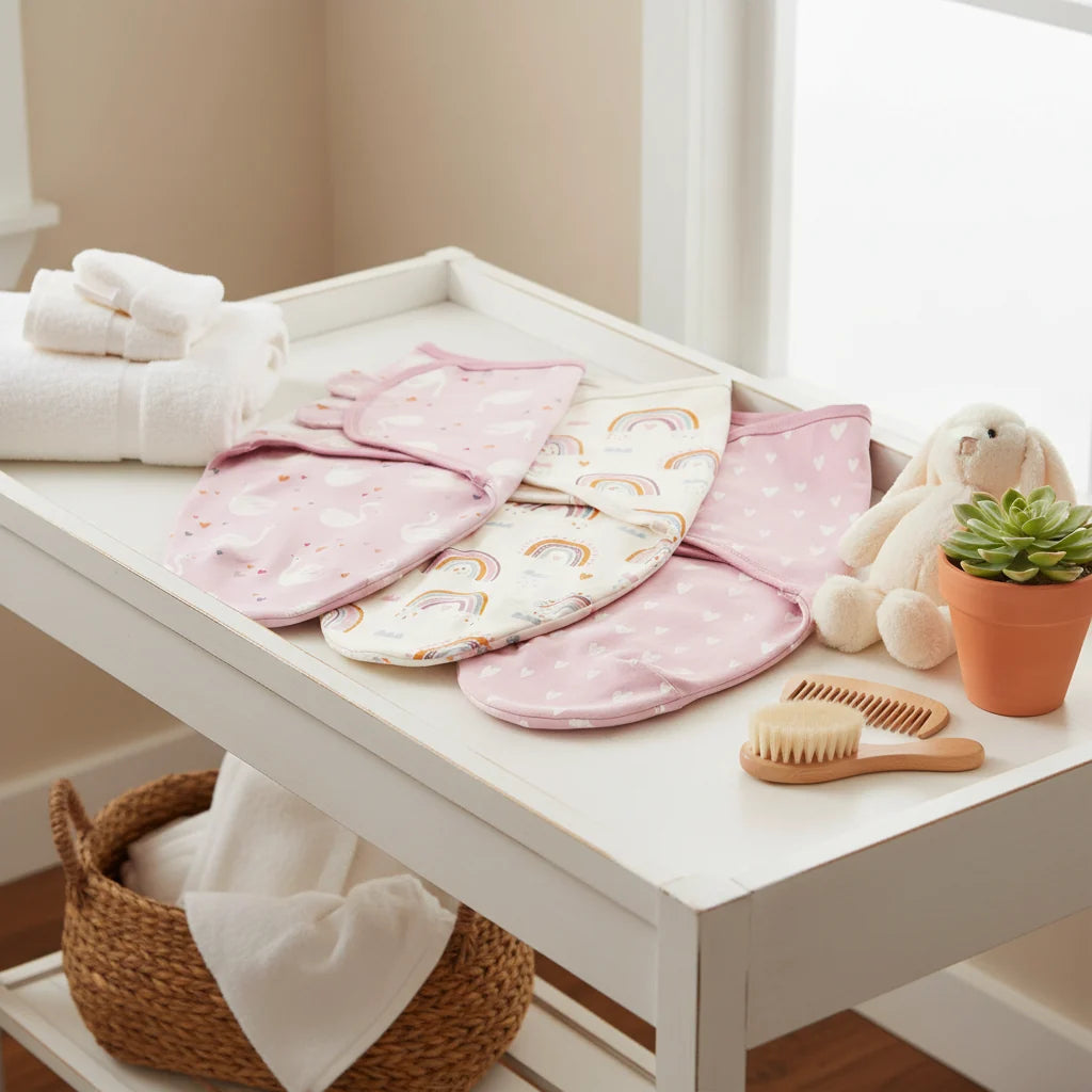 Baby Sleeping Bag Newborn Swaddle Cocoon Wrap 100 Percent Cotton Three Piece Set
