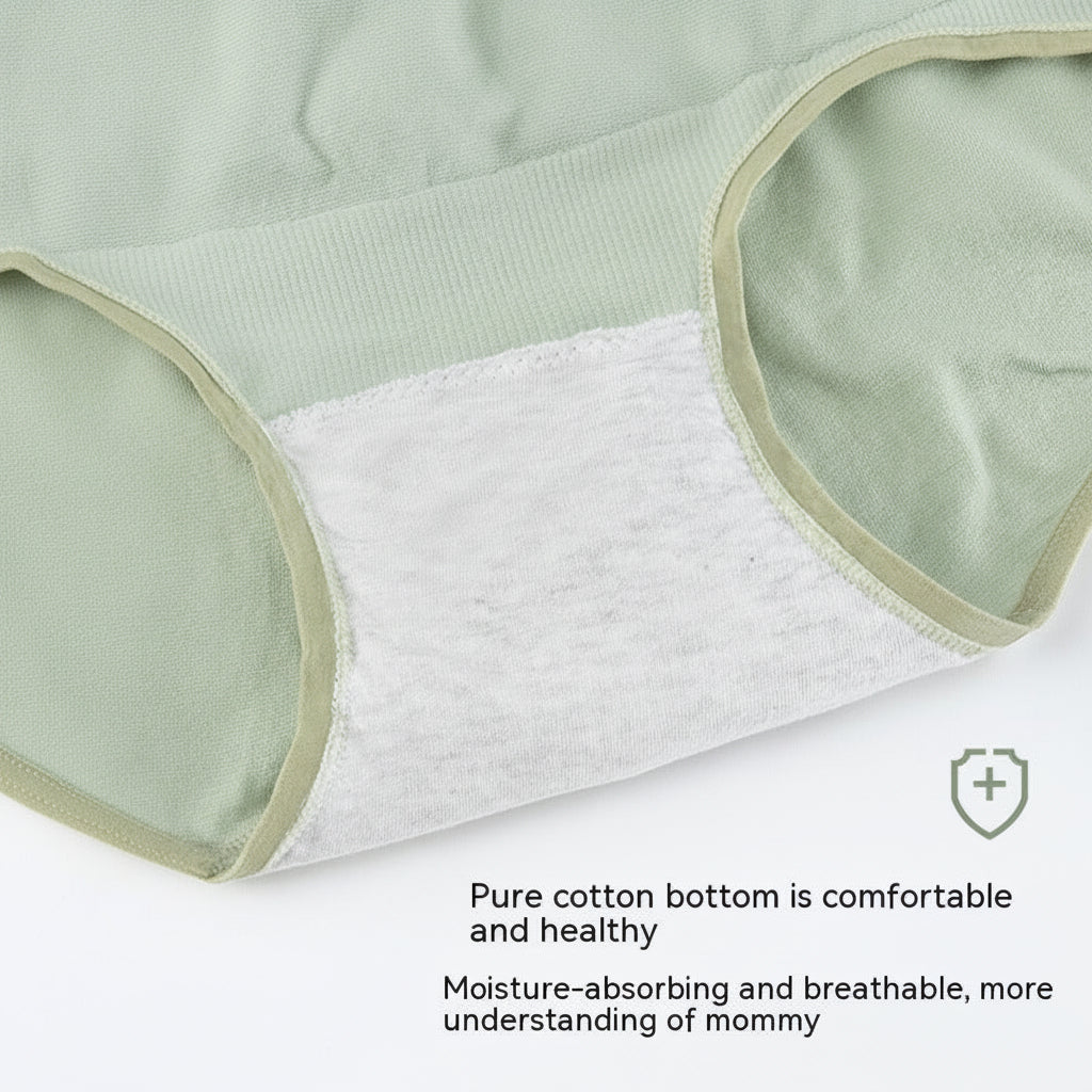Thin Breathable Cotton Crotch Belly Support Postpartum Pregnant Women Seamless Underwear