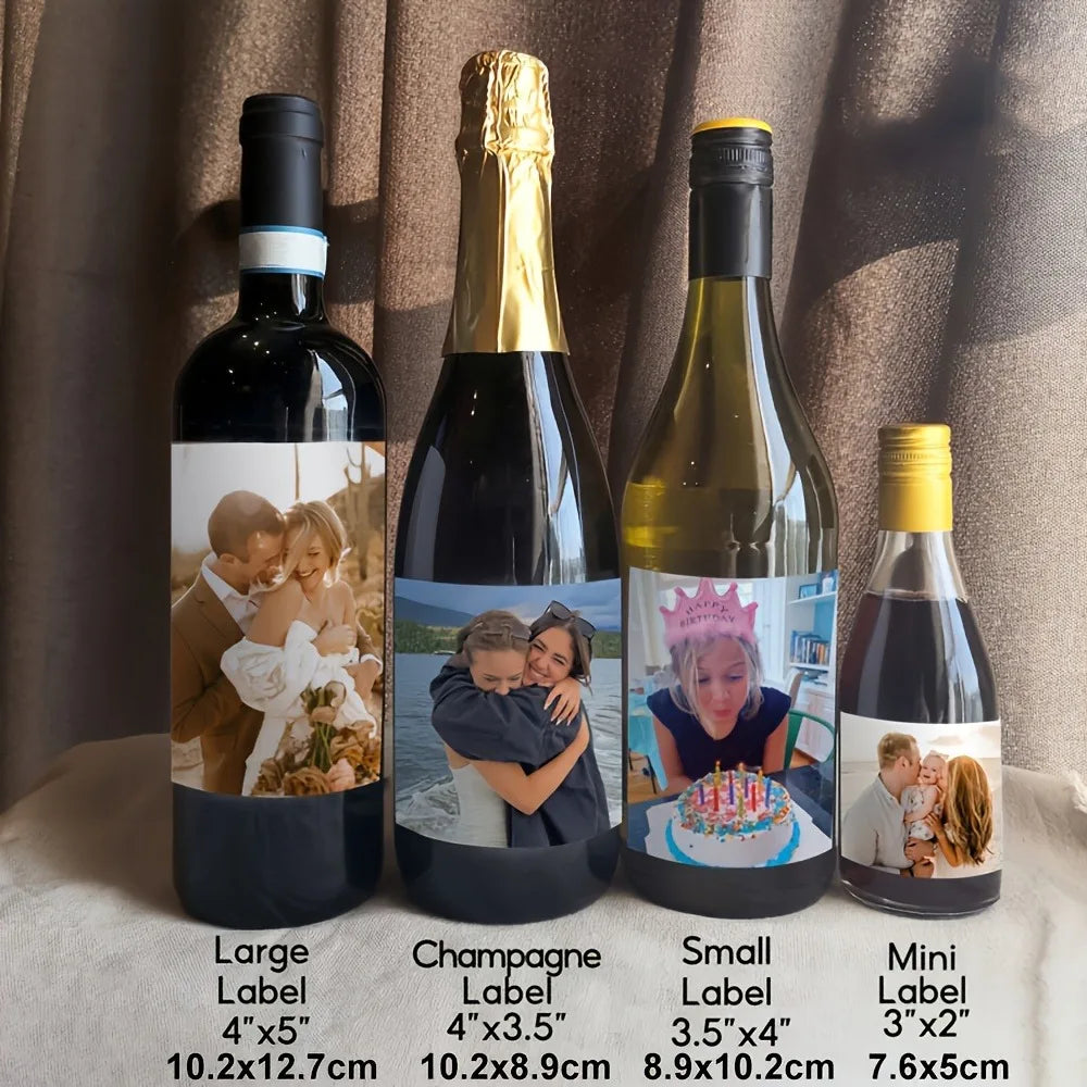 Custom 8PCS Wine Bottle Stickers for Baby Shower Personalized Baby Name Gender Reveal Party Gift Labels