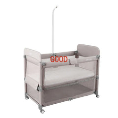Smart baby crib folding and splicing large bed, multifunctional newborn baby crib, portable, movable, and adjustable