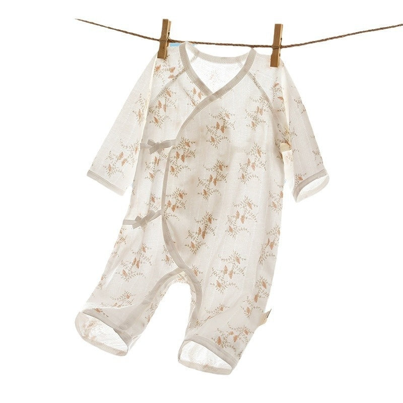 Class A Pure Cotton Newborn Rompers Thin Air Conditioning Room Clothes