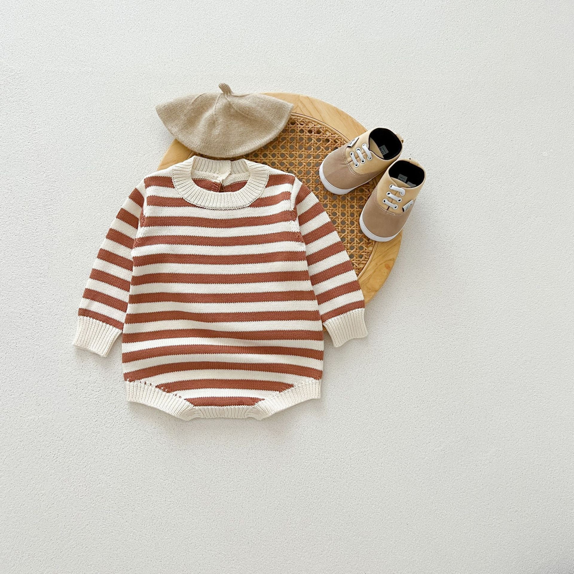 Newborn Male And Female Baby Autumn And Winter Rompers