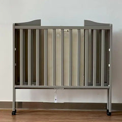 Boy Adjustable Gray Modern Multifunctional Sleeping Wooden Foldable Crib Baby Bed for Newborns