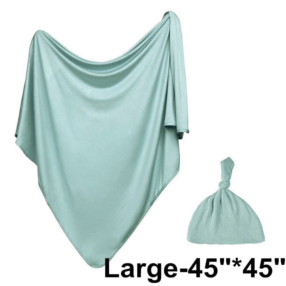 Newborn Knitted Stretch Fabric Solid Color Wrapper