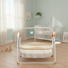 Electric Baby Cradle Deluxe Foldable With Music And Swing